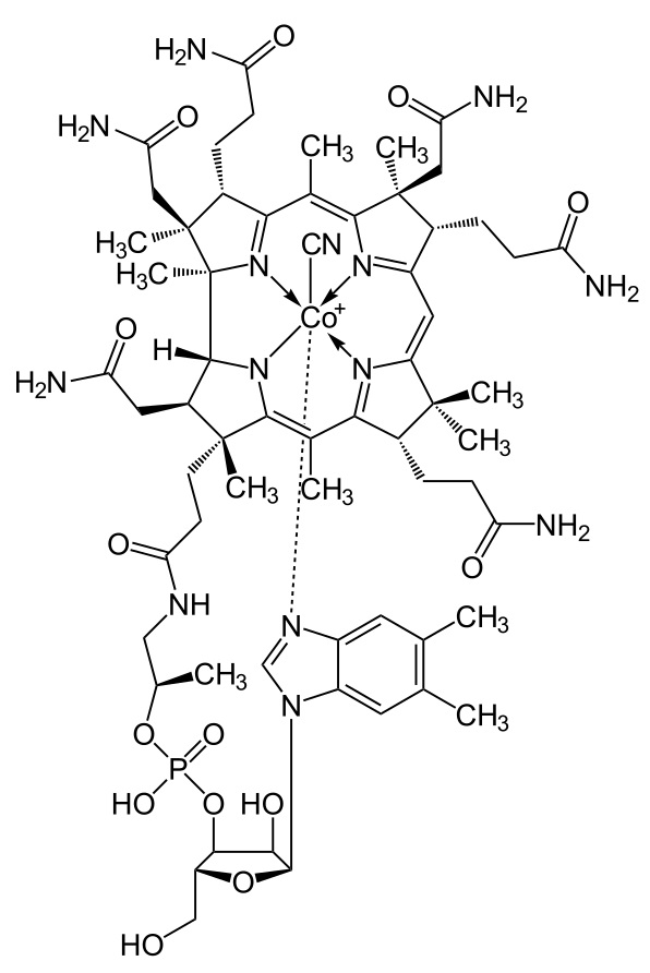 витамин B 12 цианокобаламин формула